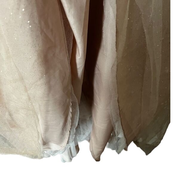 Jules & Cleo lace up glitter tule ball gown ROSEGOLD SIZE 18 - Picture 7 of 16